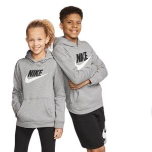 NIKE Black Label Funnel Neck Pullover Thumbhole Cuff Unisex Teen Hoodie